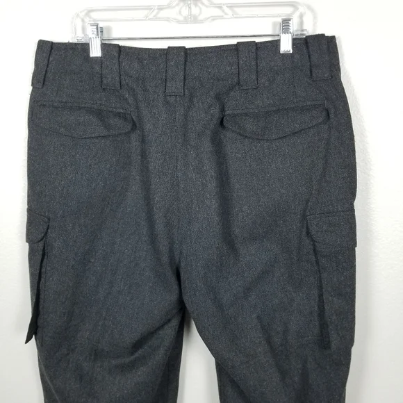 Polo Ralph Lauren Rare Vintage Dark Grey Wool-Blend Lined Cargo 